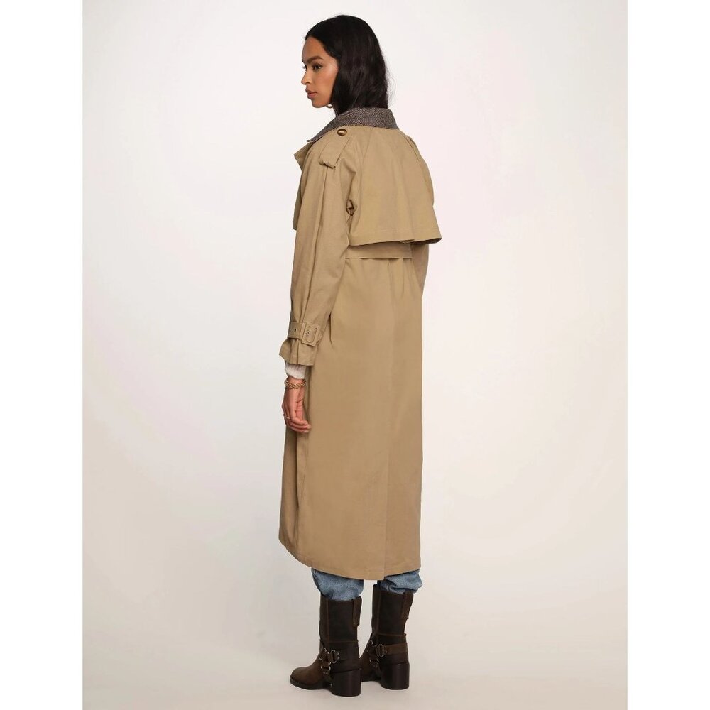 HEARTLOOM Daneela Trench Coat in Chino Small New Womens Jacket - Picture 10 of 13